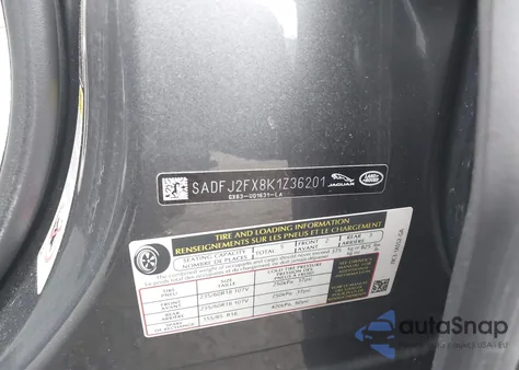 2019 Jaguar E-Pace S z USA, uszkodzony, nr VIN SADFJ2FX8K1Z36201